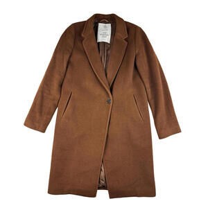 Babaton The Steadman Coat Wool Blend Brown Size XS